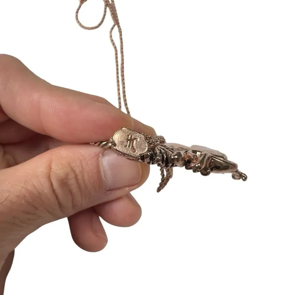 Han Cholo Last Unicorn Pendant Rope Chain Necklace Rose Gold Vintage Y2K